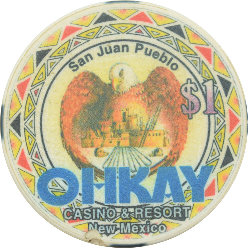 Ohkay Casino Resort and Hotel Casino San Juan Pueblo New Mexico $1 Chip