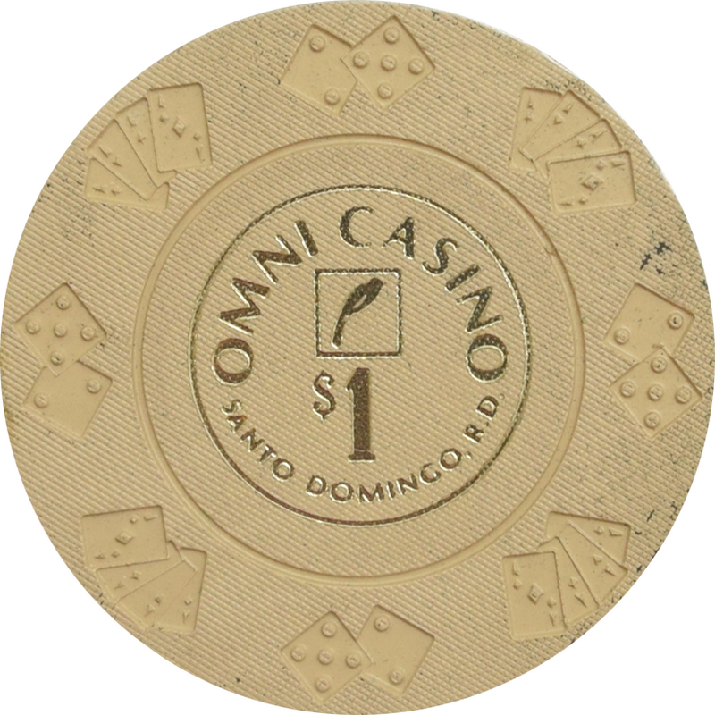 Omni (Sheraton) Casino Santo Domingo Dominican Republic $1 Beige Chip