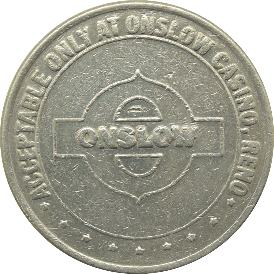 Onslow Hotel Casino Reno Nevada $1 Token 1979