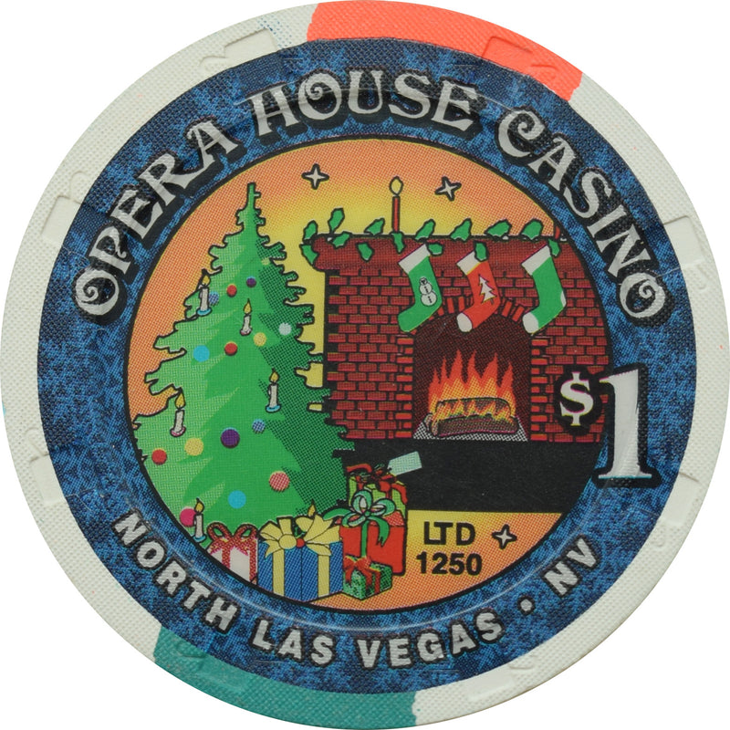 Opera House Casino N. Las Vegas Nevada $1 Christmas Chip 2001
