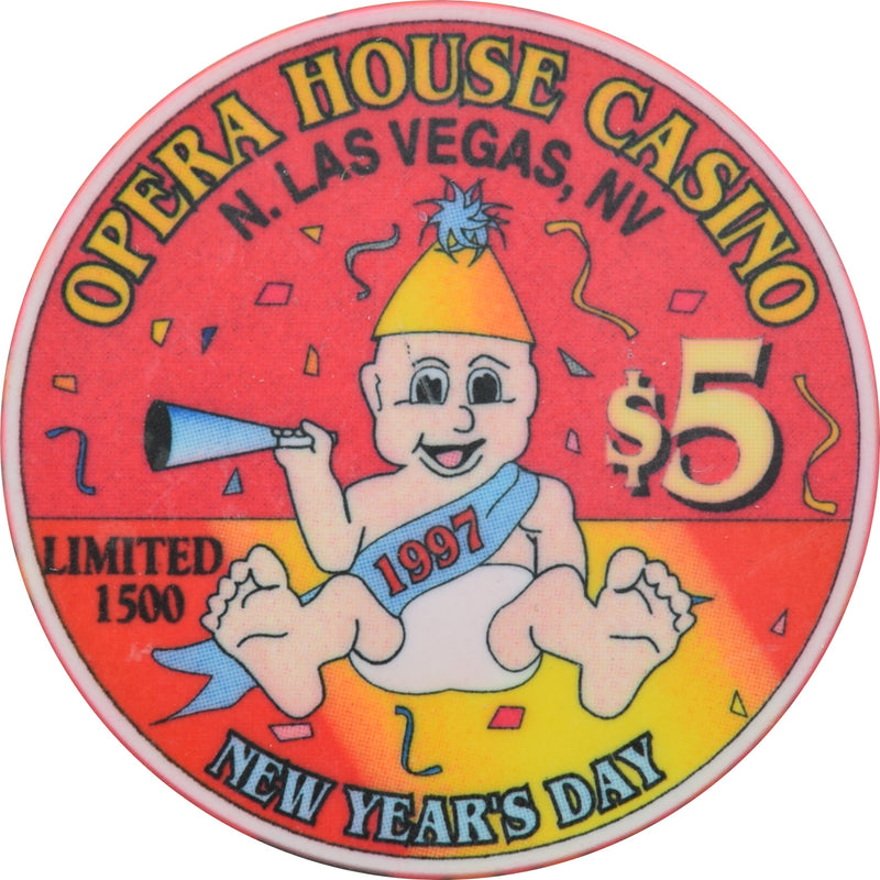 Opera House Casino N. Las Vegas Nevada  $5 Chip New Years 1996