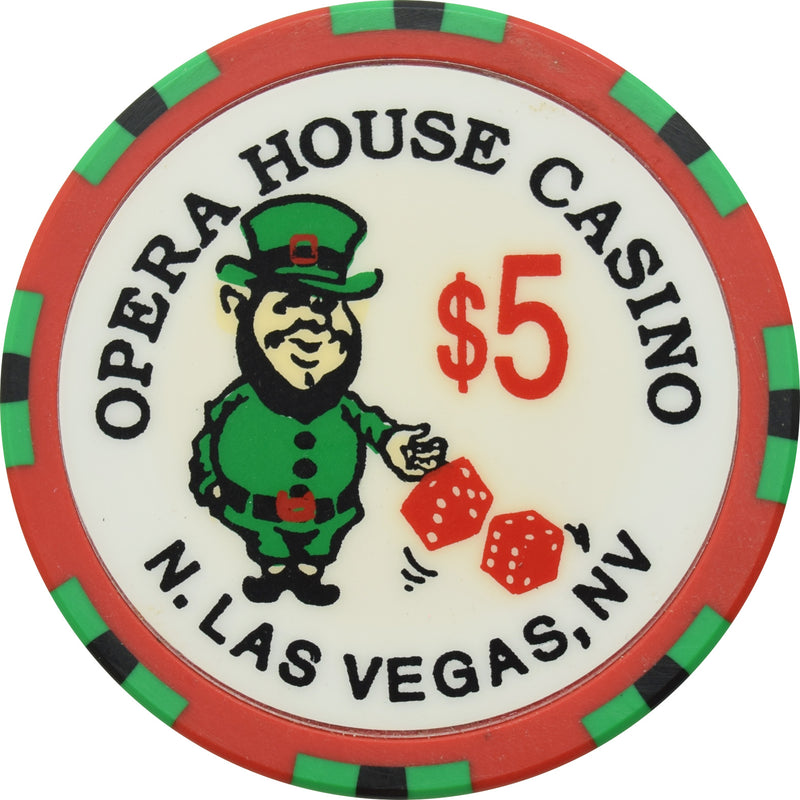 Opera House Casino N. Las Vegas Nevada $5 Chip St. Patrick's Day 1996