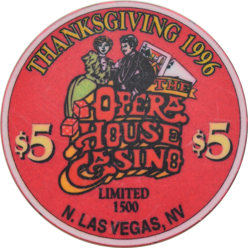 Opera House Casino N. Las Vegas Nevada $5 Chip Thanksgiving 1996