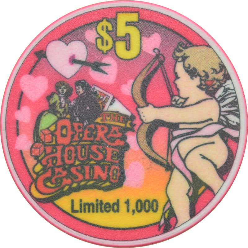 Opera House Casino N. Las Vegas Nevada $5 Chip Valentine's Day 1997