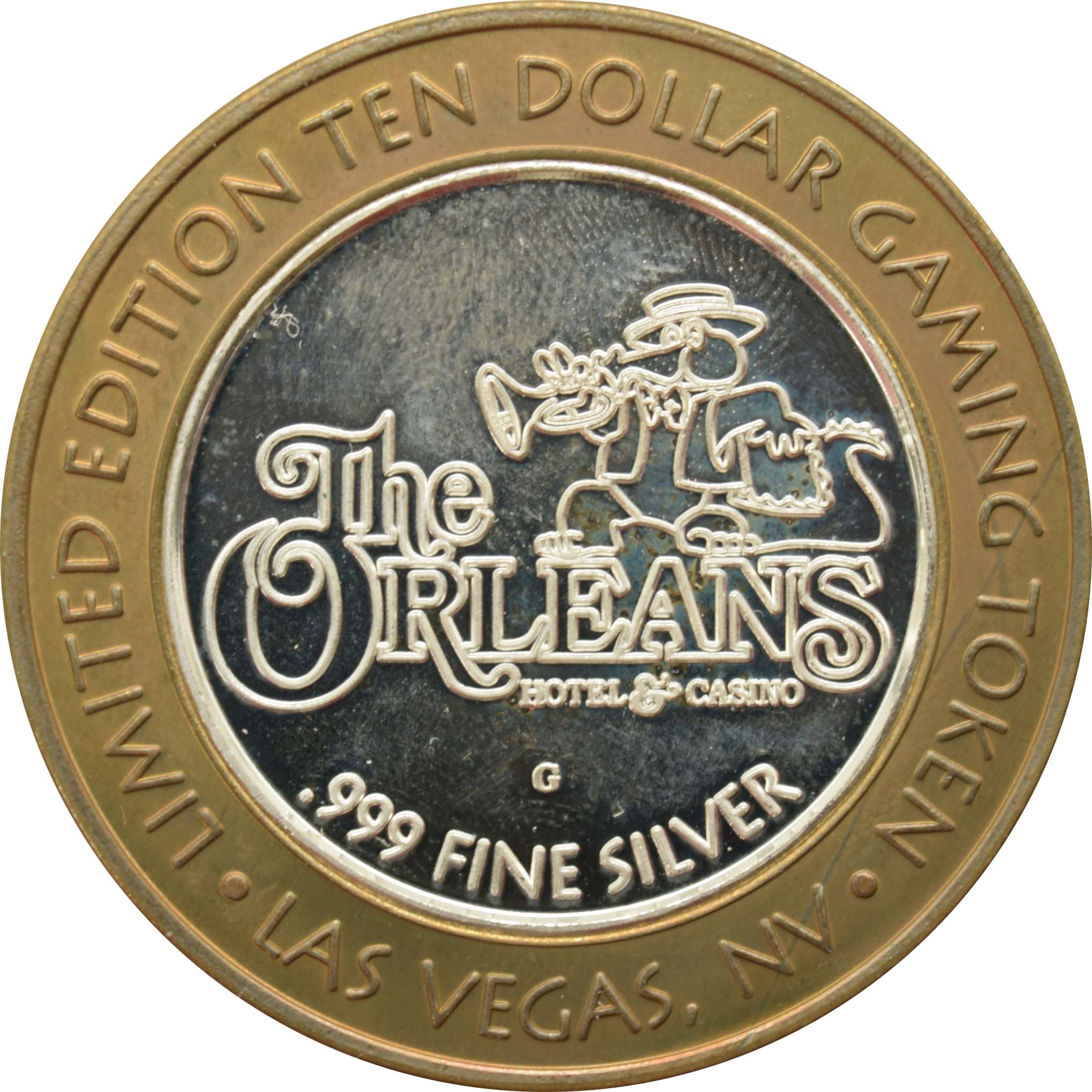 The Orleans Casino Las Vegas "Alligator Bowling" $10 Silver Strike .999 Fine Silver 2001