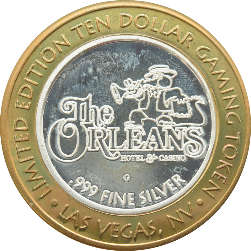 Orleans Casino Las Vegas "Alligator Statue of Liberty" $10 Silver Strike .999 Fine Silver 2002