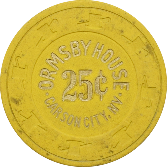 Ormsby House Casino Carson City Nevada 25 Cent Chip 1980s