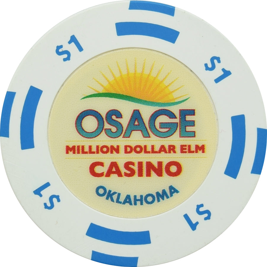 Osage Million Dollar Elm Casino Tulsa Oklahoma $1 Chip