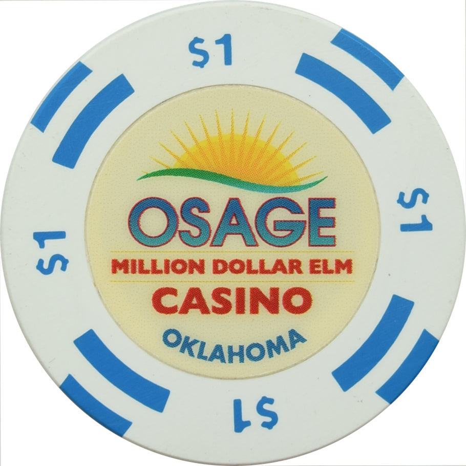 Osage Million Dollar Elm Casino Tulsa Oklahoma $1 Chip