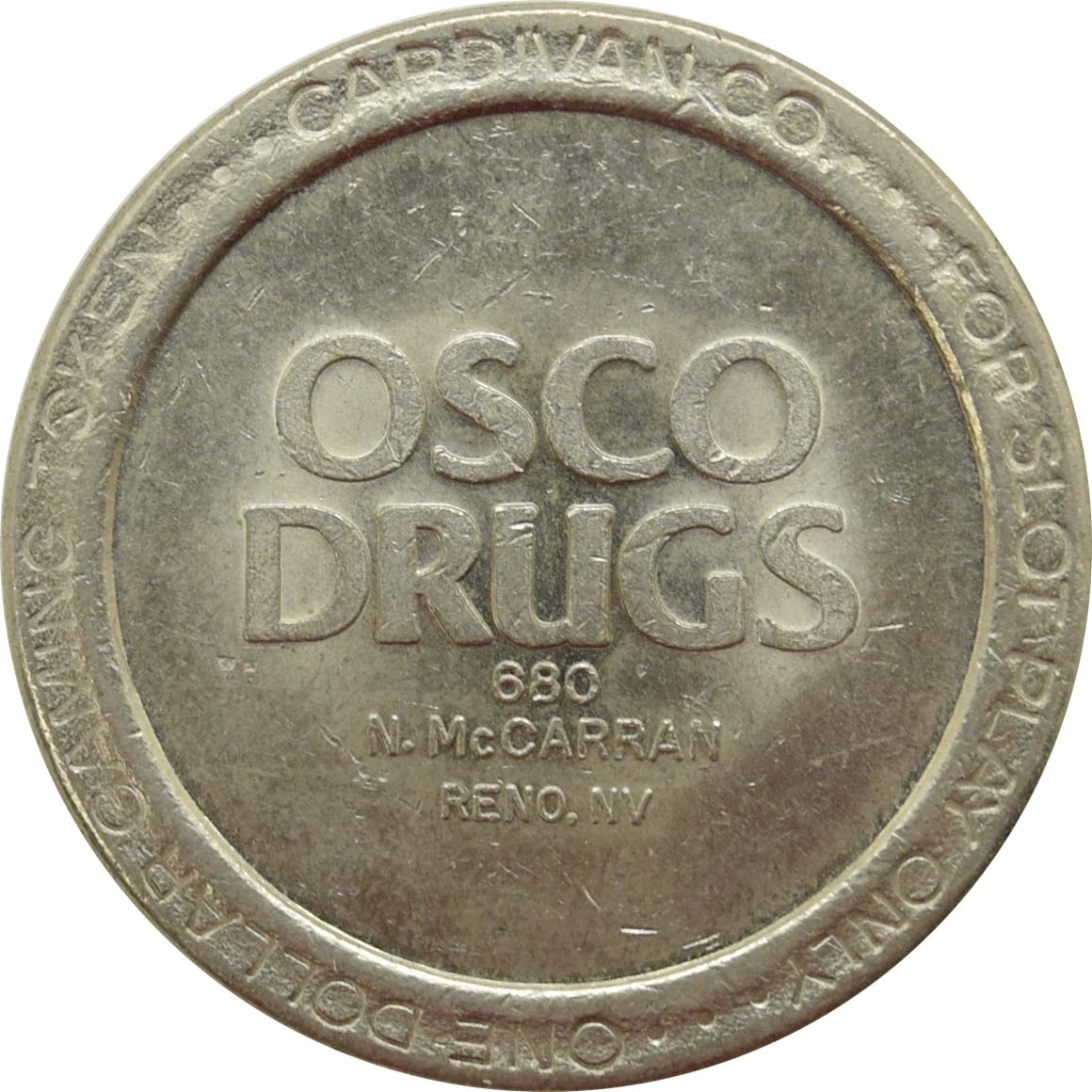 Osco Drugs Casino Reno Nevada $1 North McCarran Token 1986