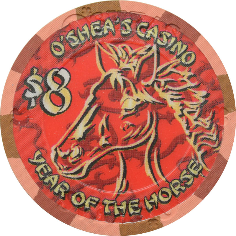 O'Sheas Casino Las Vegas Nevada $8 Year of the Horse Chip 2002