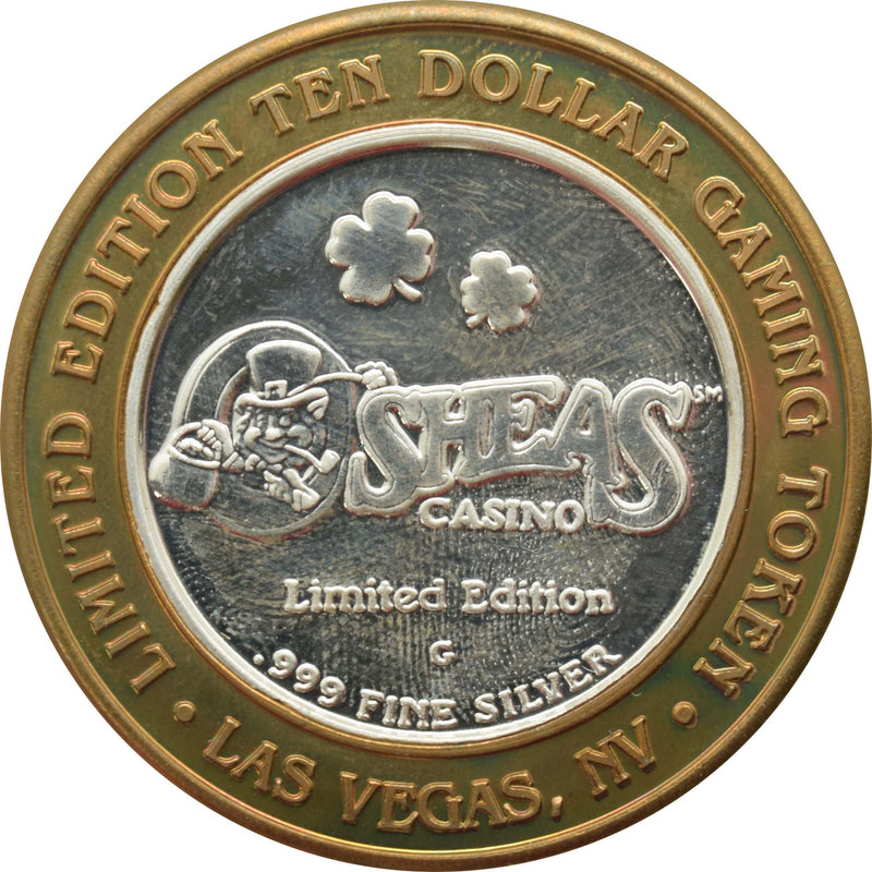 O'Sheas Casino Las Vegas "Homeland Defense" $10 Silver Strike .999 Fine Silver 2003