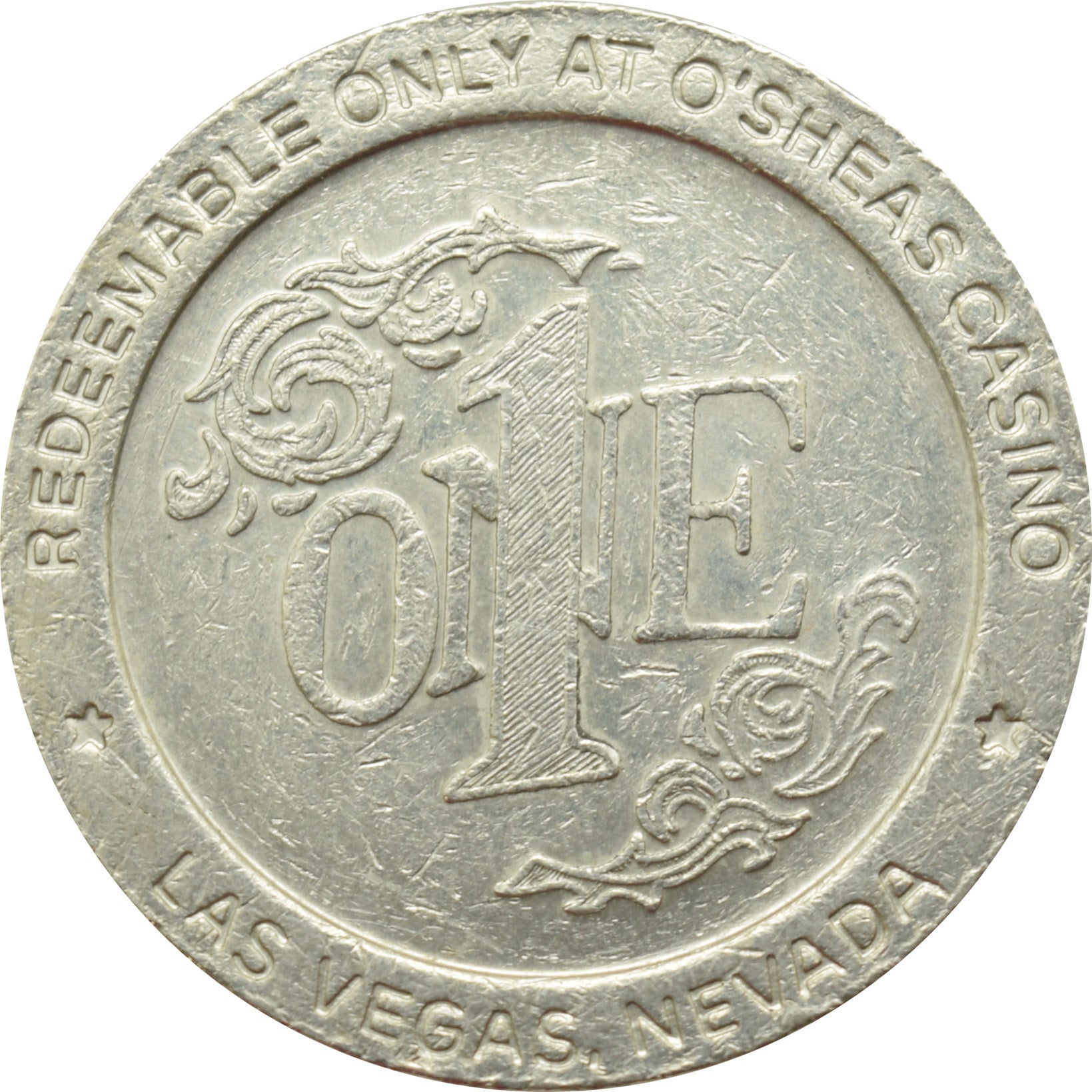 O'Sheas Casino Las Vegas Nevada $1 Token 1989