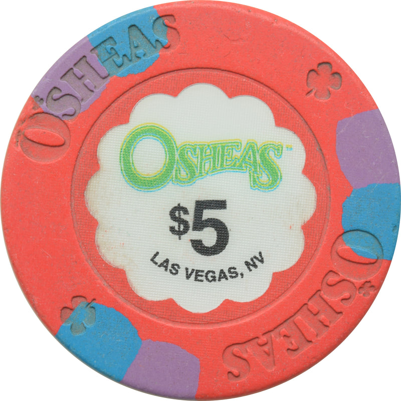 O'sheas Casino Las Vegas Nevada $5 Chip 1989