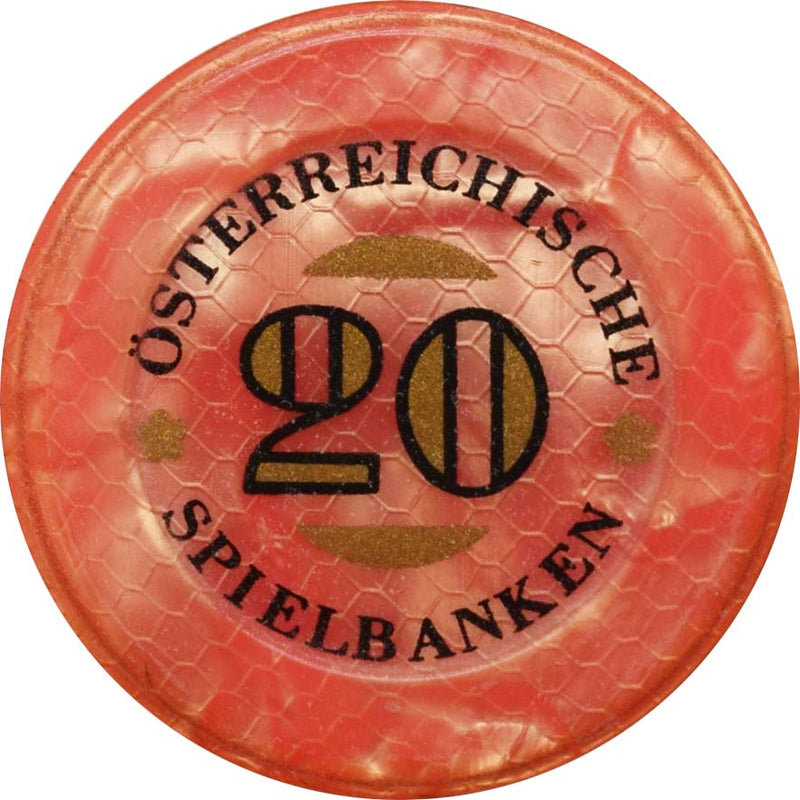 Casinos Austria (Osterreichische Spielbanken) Vienna Austria 20 Jeton 33mm