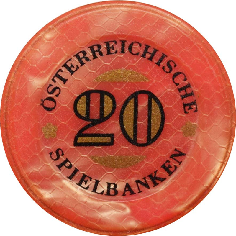 Casinos Austria (Osterreichische Spielbanken) Vienna Austria 20 Jeton 33mm