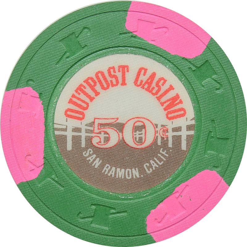 Outpost Casino San Ramon CA 50 Cent Chip