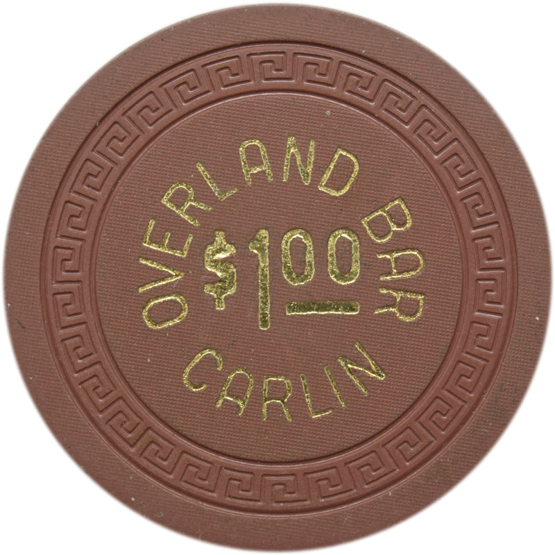 Overland Bar Casino Carlin Nevada $1 Chip 1958