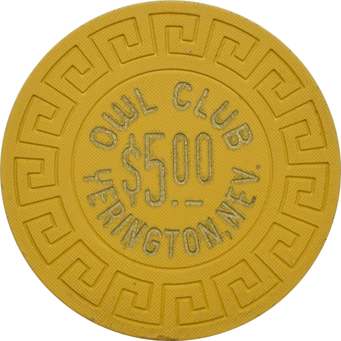 Owl Club Casino Yerington Nevada $5 Chip 1974