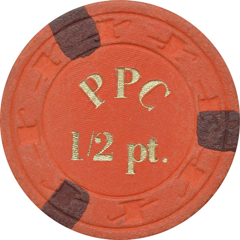 PPC Casino Unknown Location 1/2 pt. Chip (Slightly Warped)