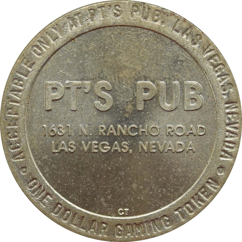 PT's Pub/Mining Co. Casino Las Vegas Nevada $1 Token 1990