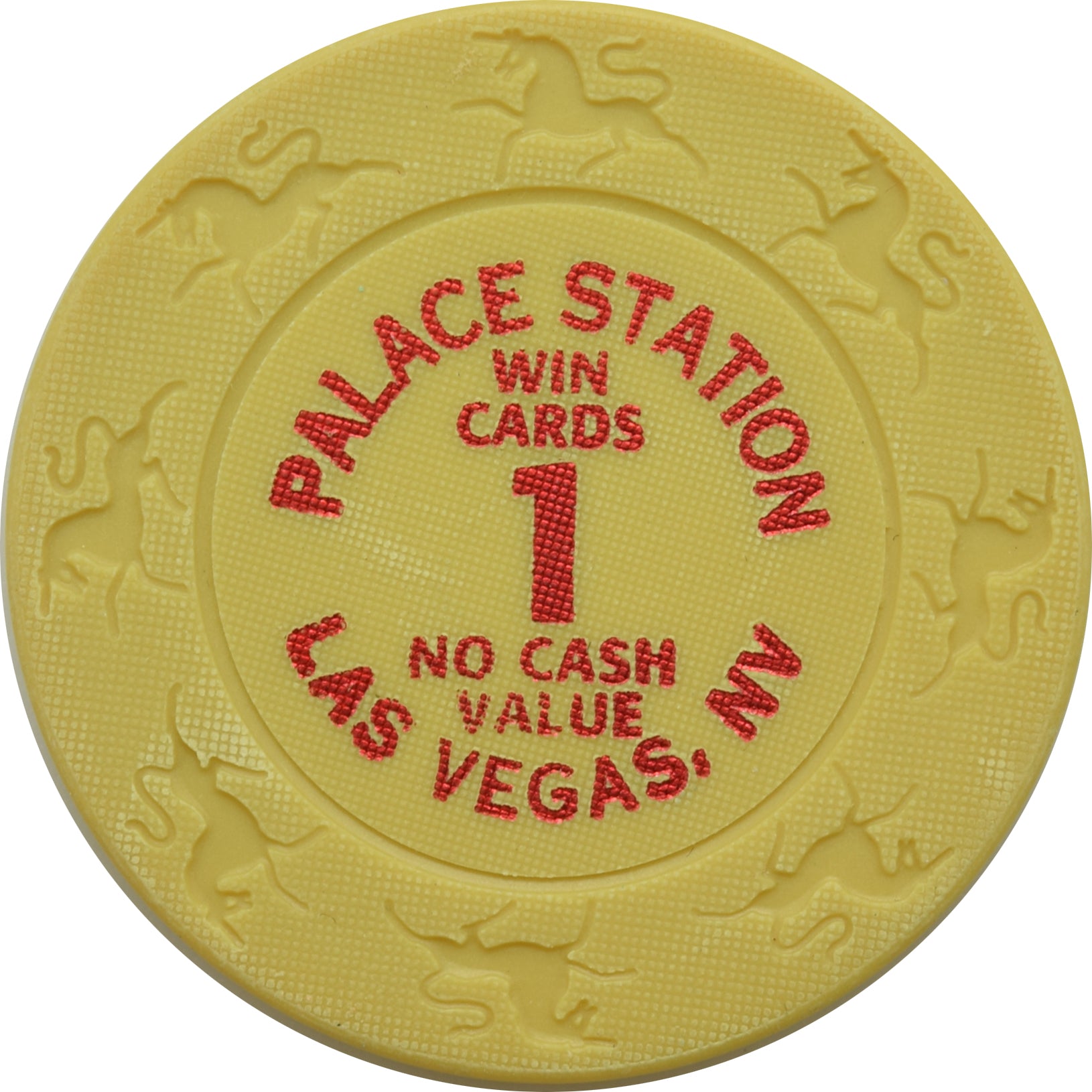 Palace Station Casino Las Vegas Nevada 1 Win Cards Chip 1990s