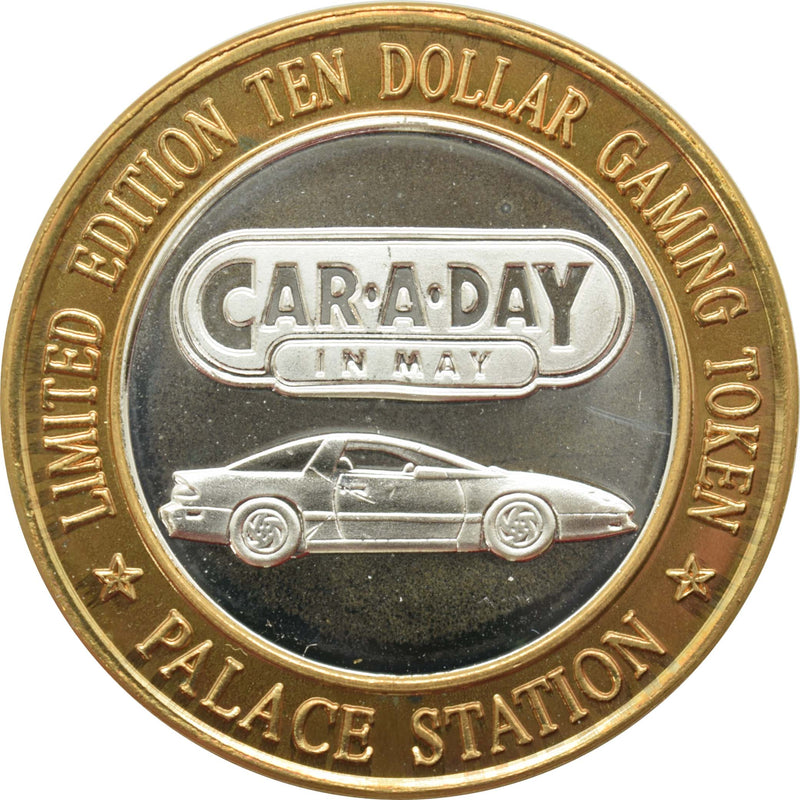 Palace Station Casino Las Vegas "Car A Day In May" $10 Silver Strike .999 Fine Silver 1996