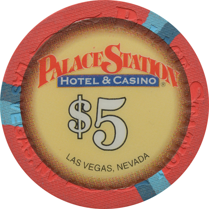 Palace Station Casino Las Vegas Nevada $5 Chip 2001
