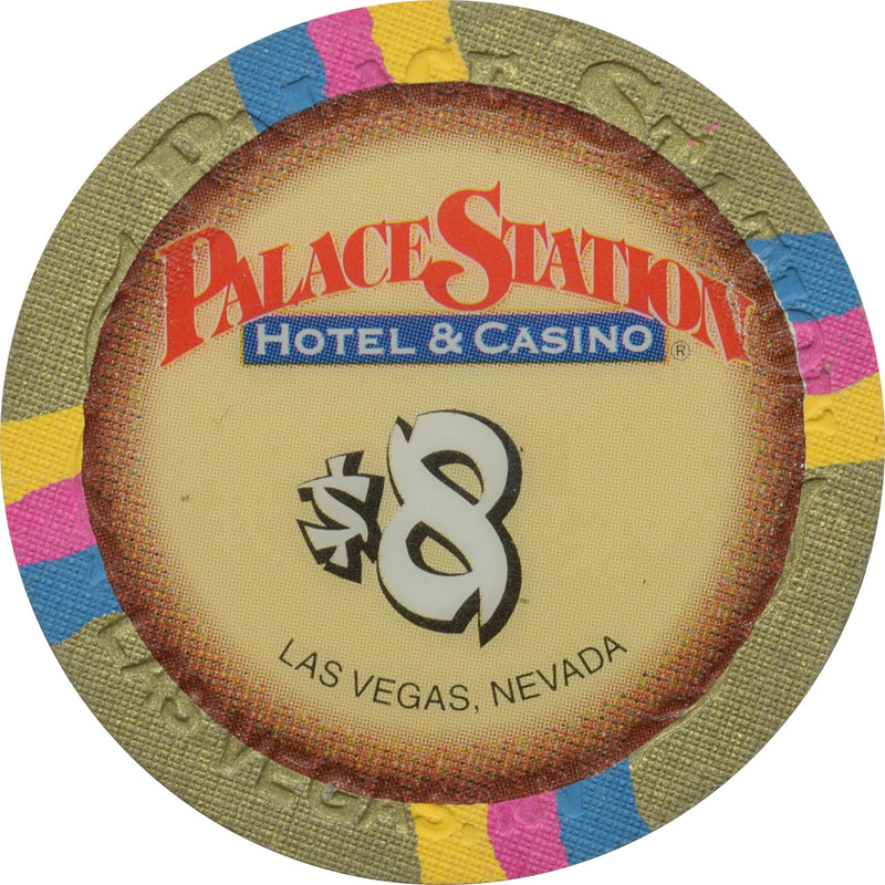 Palace Station Casino Las Vegas Nevada $8 Chip 2001