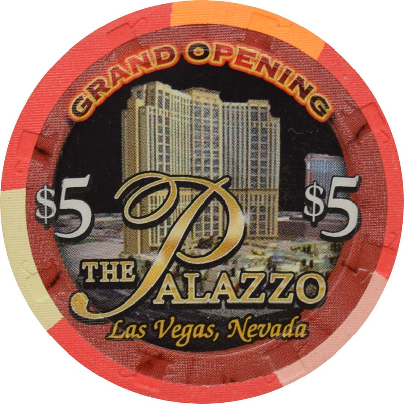 Palazzo Casino Las Vegas Nevada $5 Grand Opening Chip 2008