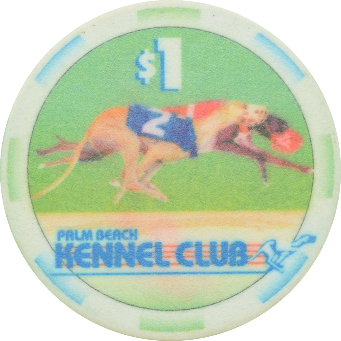 Palm Beach Kennel Club Casino Palm Beach Florida $1 Chip