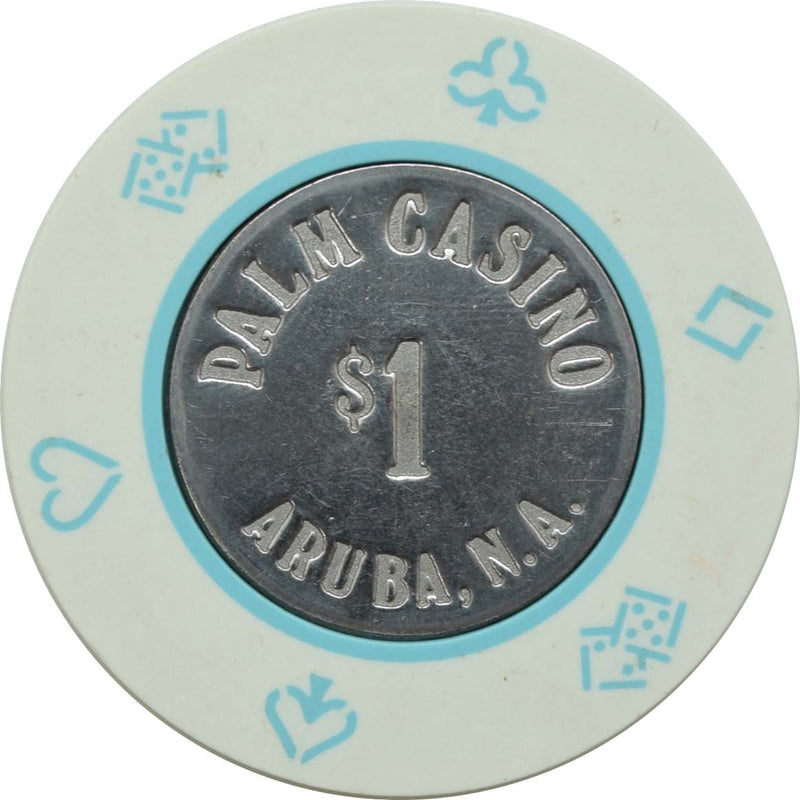 Palm Casino Palm Beach Aruba $1 Coin Inlay Chip