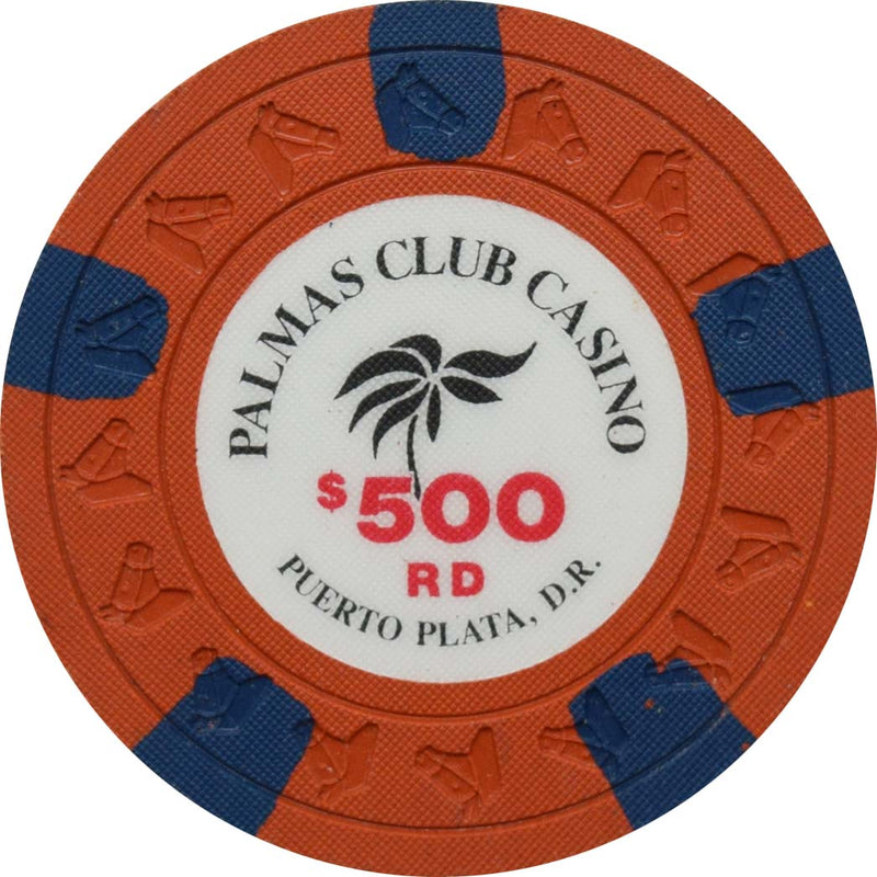 Palmas Club Casino Puerto Plata Dominican Republic $500 Dk Orange Chip