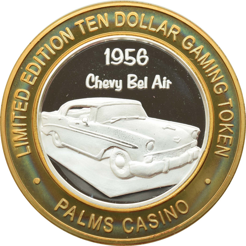 Palms Casino Las Vegas "1956 Chevy Bel Air" $10 Silver Strike .999 Fine Silver 2002