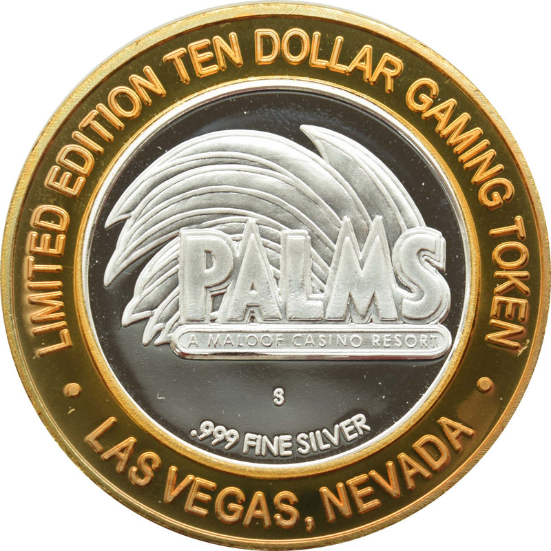 Palms Casino Las Vegas "1956 Chevy Bel Air" $10 Silver Strike .999 Fine Silver 2002