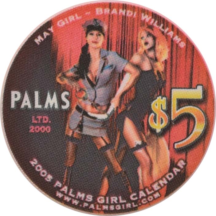 Palms Casino Las Vegas Nevada $5 Miss May Calendar Girl Chip 2005