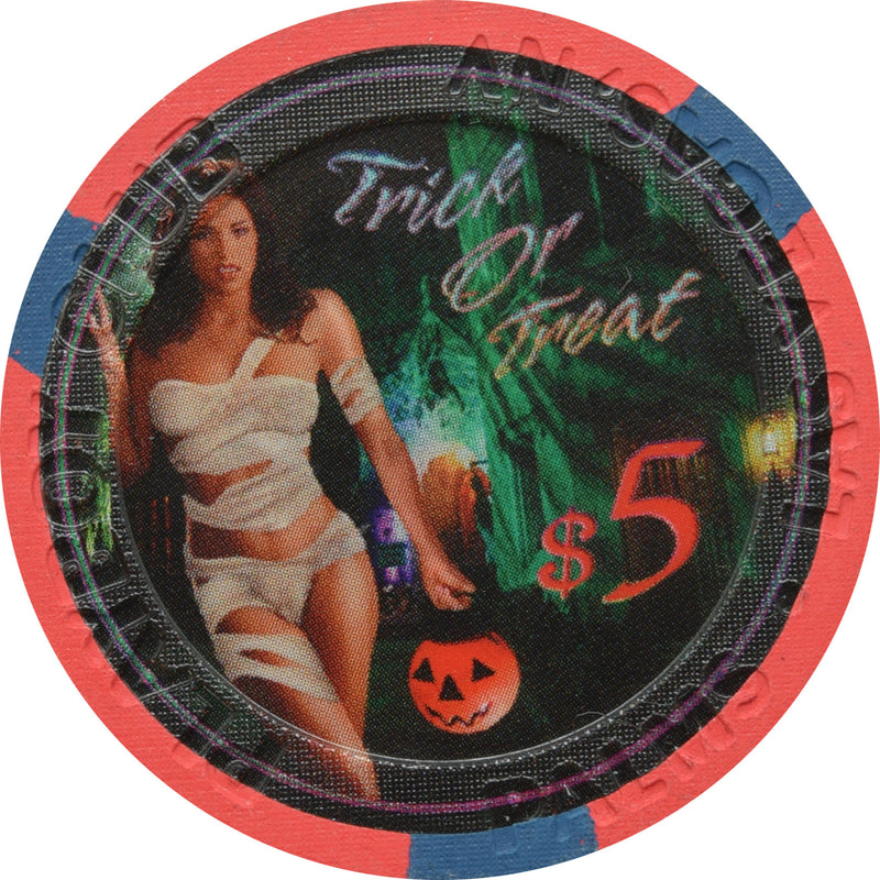 Palms Playboy Club Casino Las Vegas Nevada $5 Trick or Treat Chip Halloween 2008