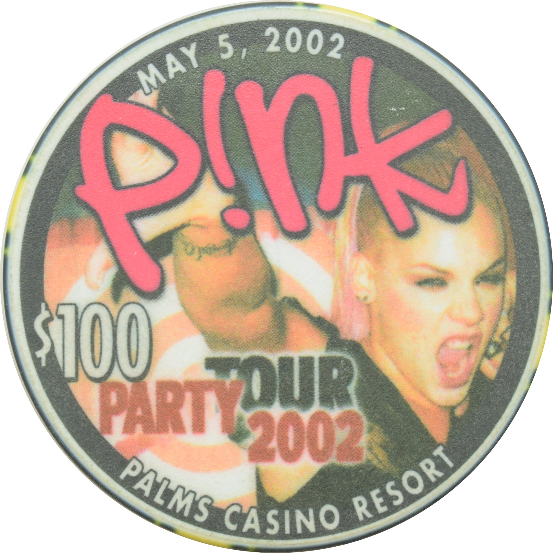 Palms Casino Las Vegas Nevada $100 Pink Party Tour Chip 2002