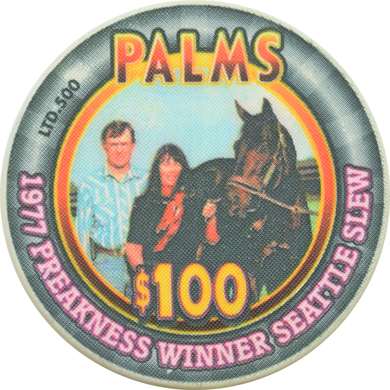 Palms Casino Las Vegas Nevada $100 1977 Preakness Winner Seattle Slew Chip 2004