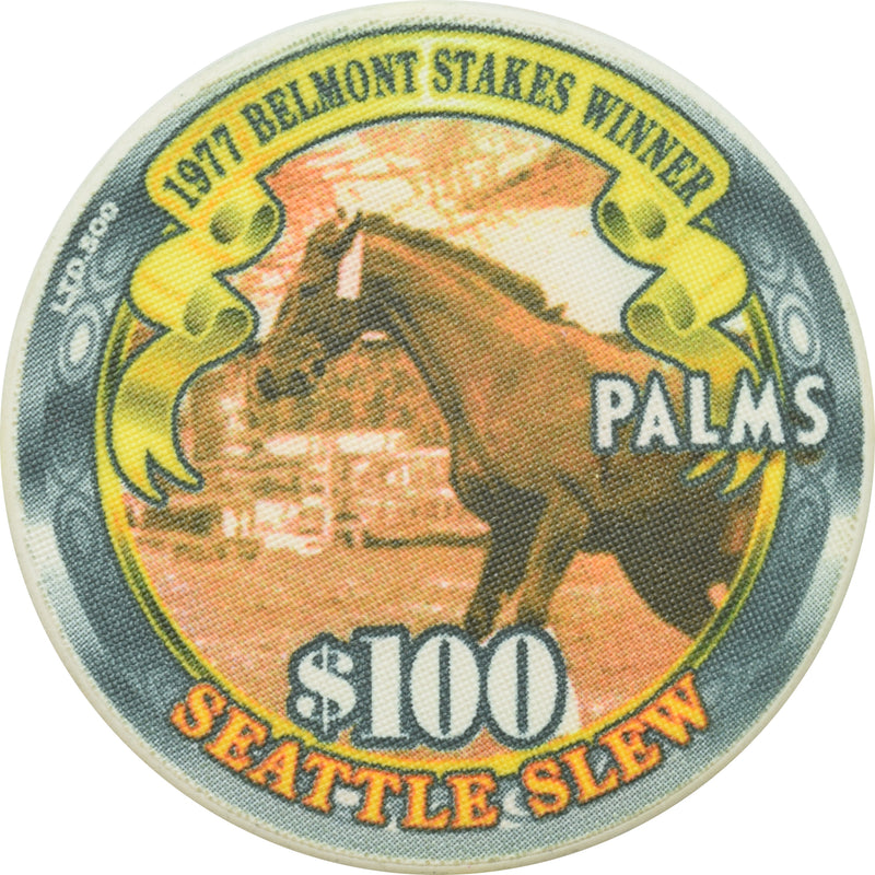 Palms Casino Las Vegas Nevada $100 1977 Belmont Stakes Winner Seattle Slew Chip 2004