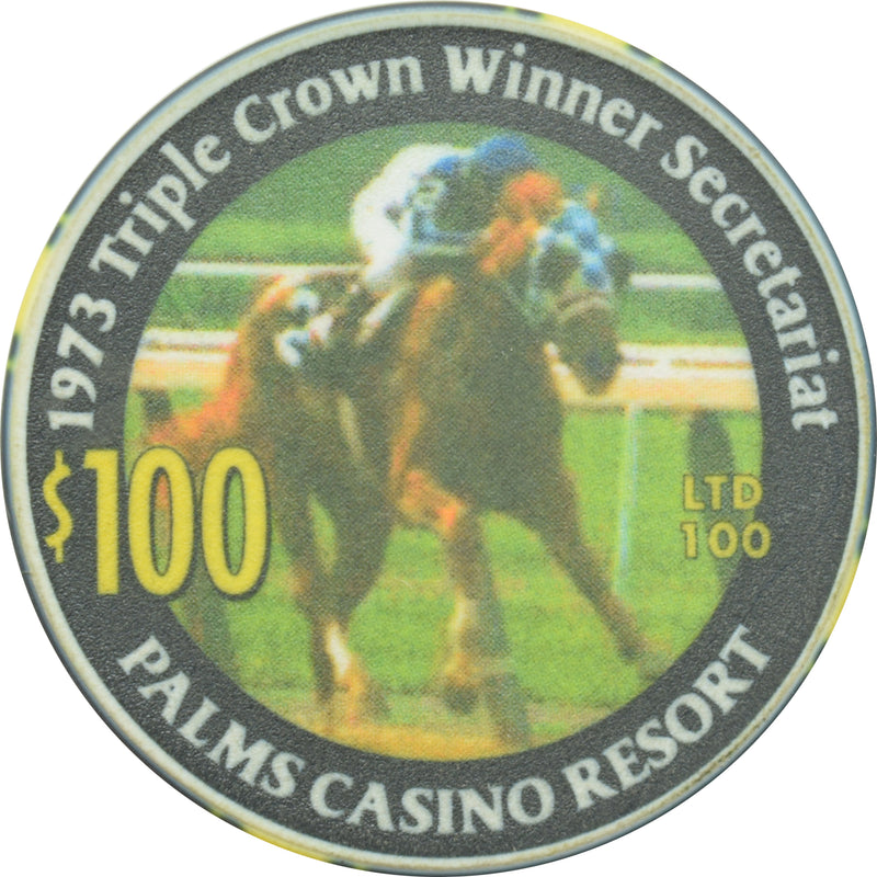 Palms Casino Las Vegas Nevada $100 1973 Triple Crown Winner Secretariat Chip 2002