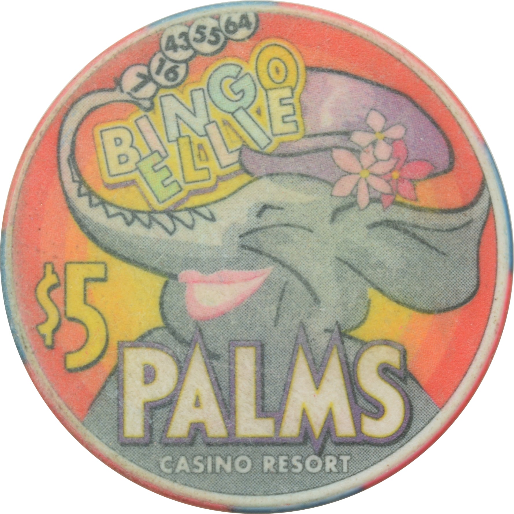 Palms Casino Las Vegas Nevada $5 Bingo Ellie Chip 2002