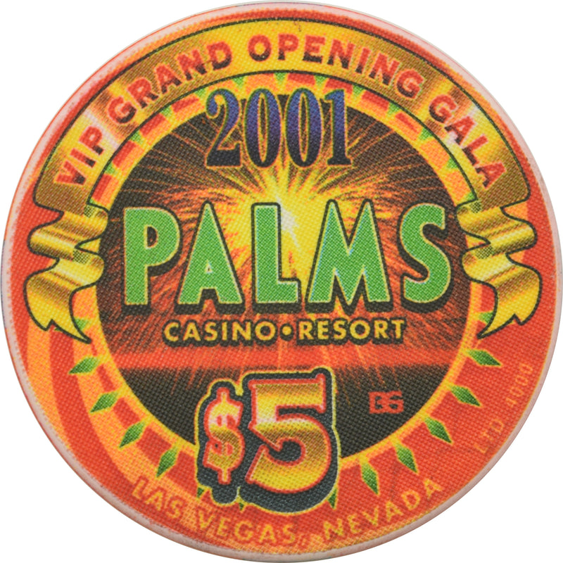 Palms Casino Las Vegas Nevada $5 VIP Grand Opening Gala Chip 2001