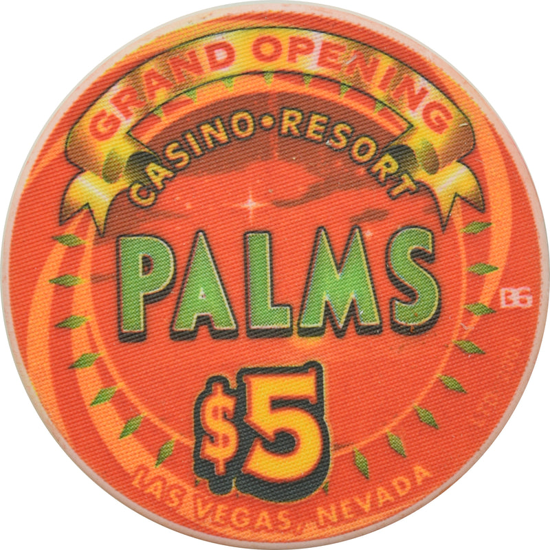 Palms Casino Las Vegas Nevada $5 Grand Opening Chip 2001