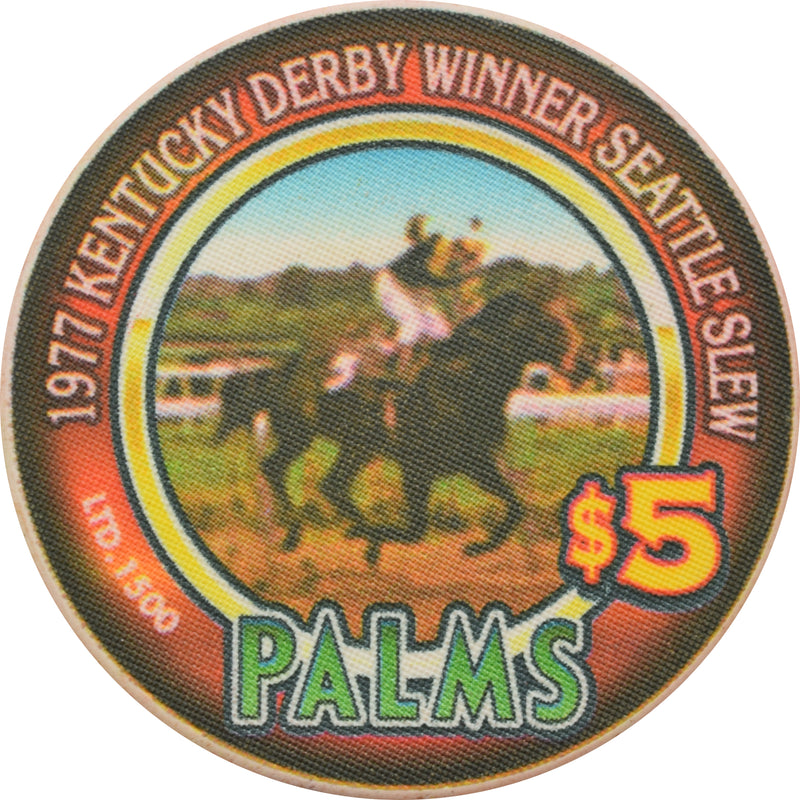 Palms Casino Las Vegas Nevada $5 1977 Kentucky Derby Winner Seattle Slew Chip 2003
