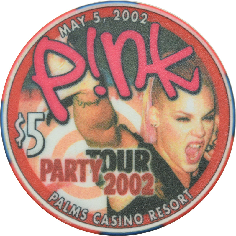 Palms Casino Las Vegas Nevada $5 Pink Party Tour Chip 2002