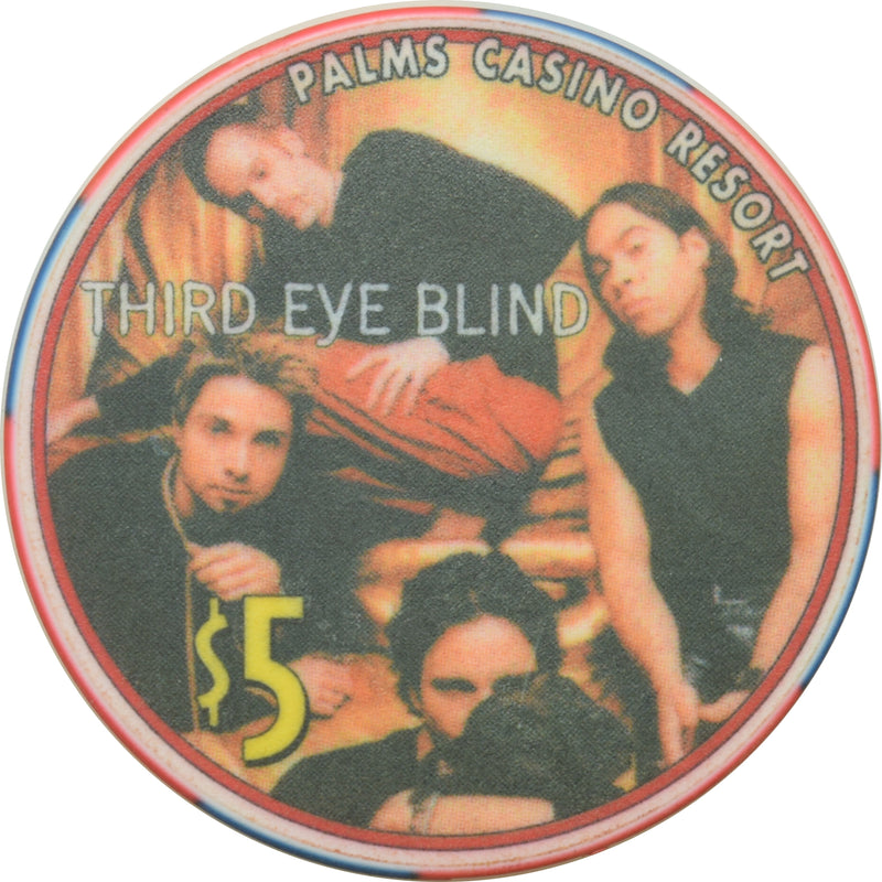 Palms Casino Las Vegas Nevada $5 Third Eye Blind Chip 2002