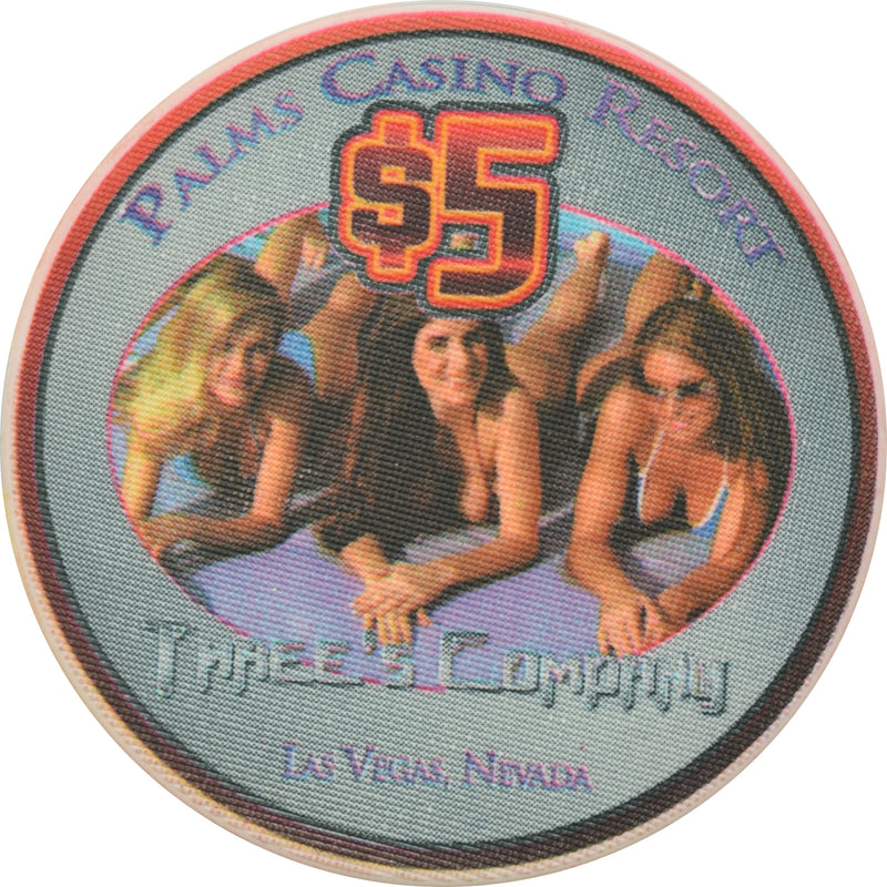 Palms Casino Las Vegas Nevada $5 3rd Anniversary Three's Company Chip 2004
