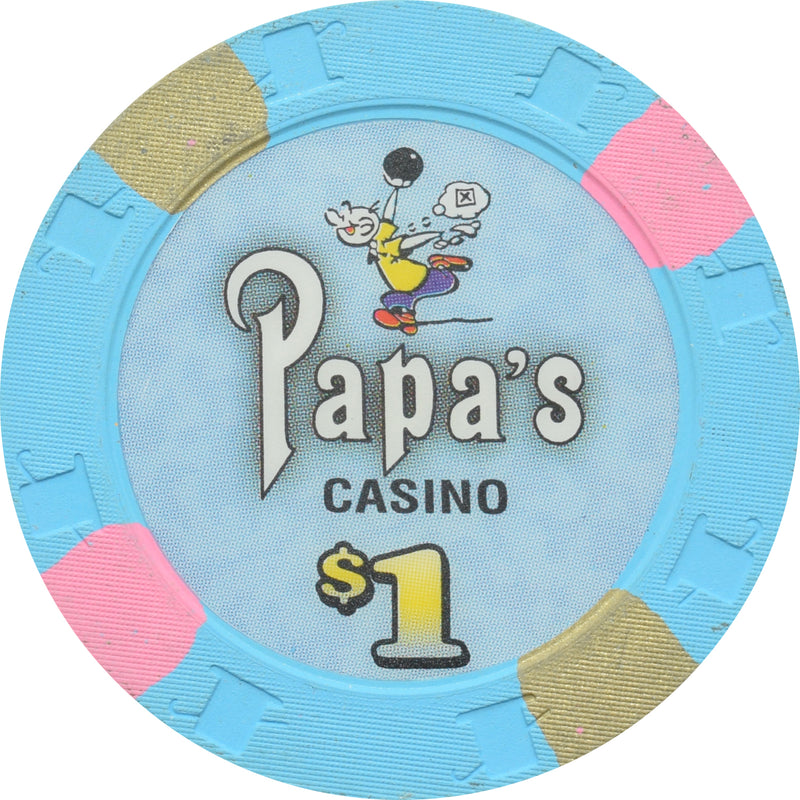Papa's Casino Moses Lake Washington $1 Chip