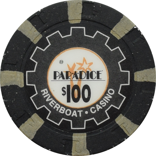 Par-A-Dice Casino East Peoria Illinois $100 Chip 1999